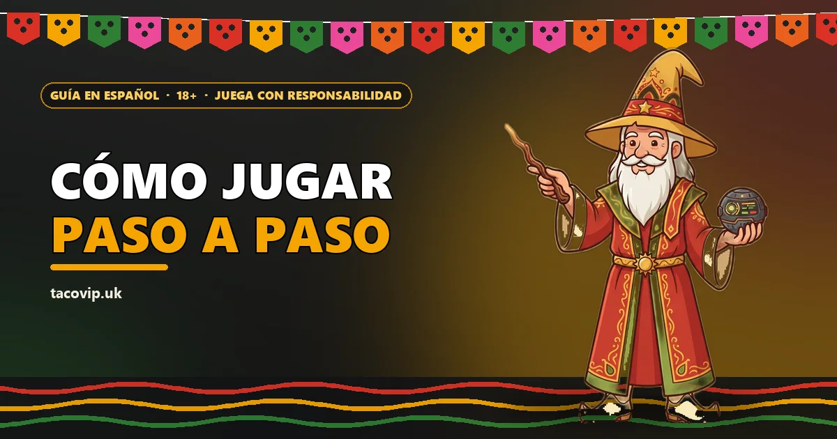 Mago señalando con su varita para el tutorial de cómo jugar a la predicción de colores