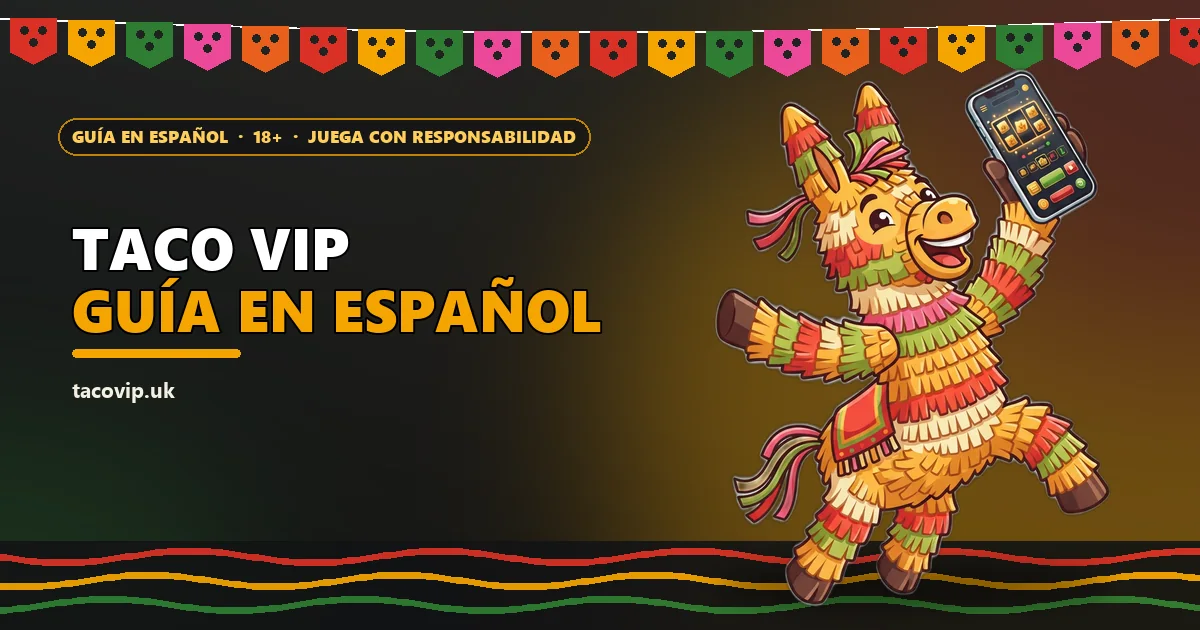Mascota piñata con un celular que muestra los juegos de Taco VIP