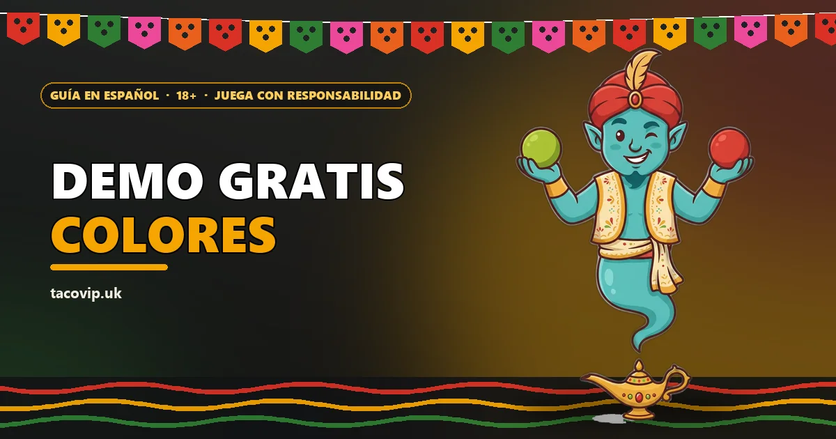 Genio de la lámpara con una bola verde y una roja para la demo gratis de predicción de colores